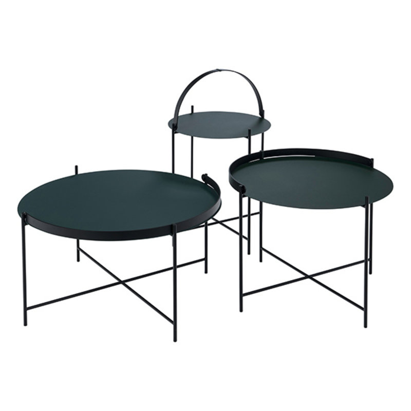 Houe-collectie EDGE Tray table Ø62 Pine Green