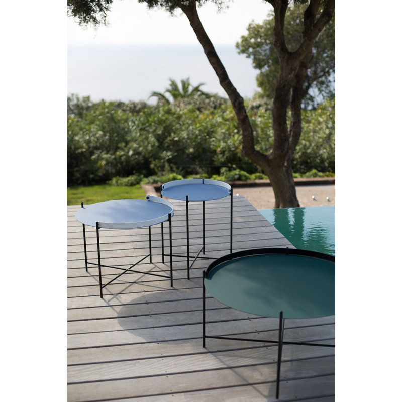 Houe-collectie EDGE bijzettafel Ø46 blauw