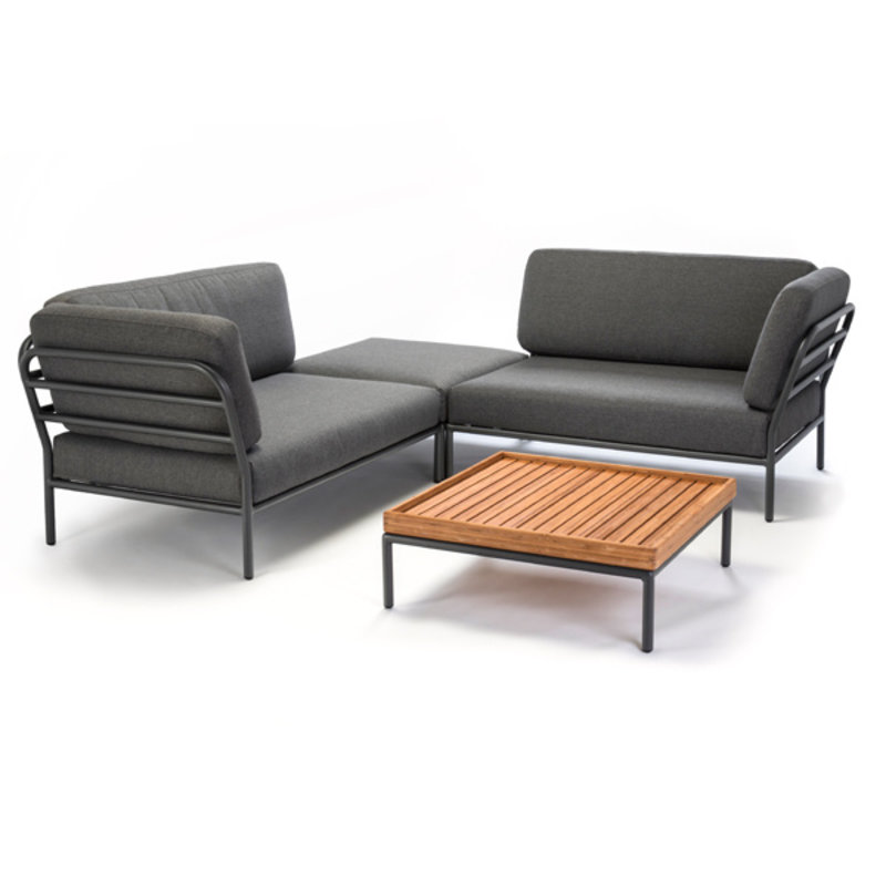 Houe-collectie LEVEL lounge sofa left corner dark grey
