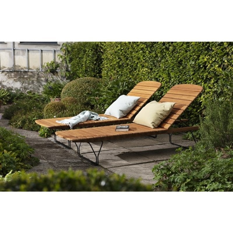 Houe-collectie MOLO bamboe daybed met zwart metalen frame