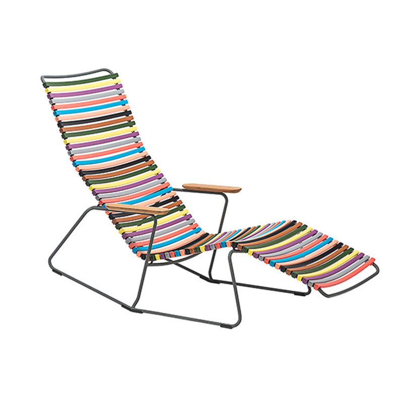 Houe-collectie CLICK Sunrocker with armrests in bamboo Multi color 1