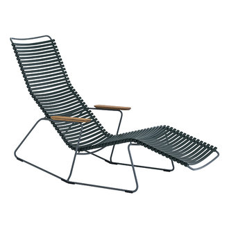 Houe CLICK Sunrocker with armrests in bamboo Pine Green