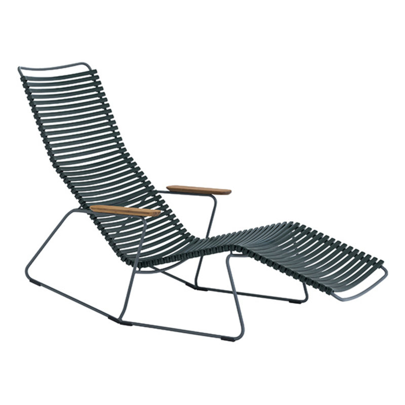Houe-collectie CLICK Sunrocker with armrests in bamboo Pine Green