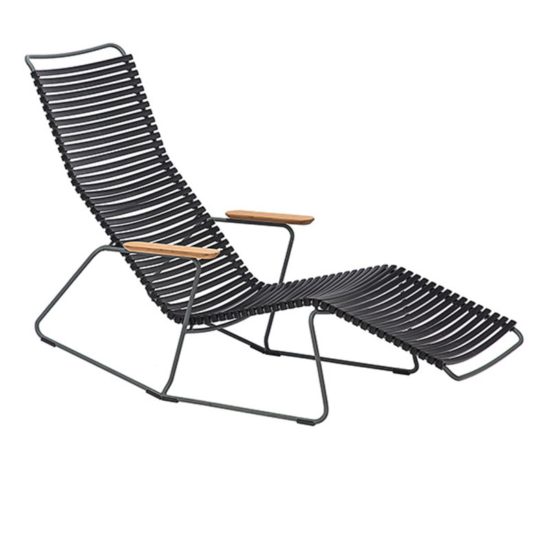 Houe-collectie CLICK sunrocker schommelstoel met bamboe armleuning zwart