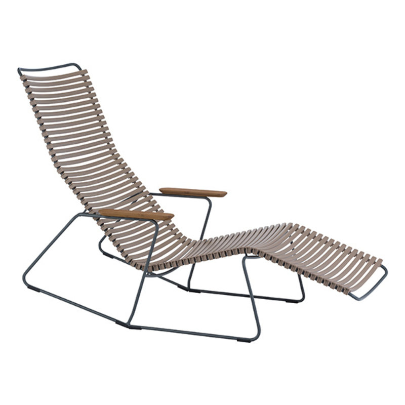 Houe-collectie CLICK sunrocker schommelstoel met bamboe armleuning zand