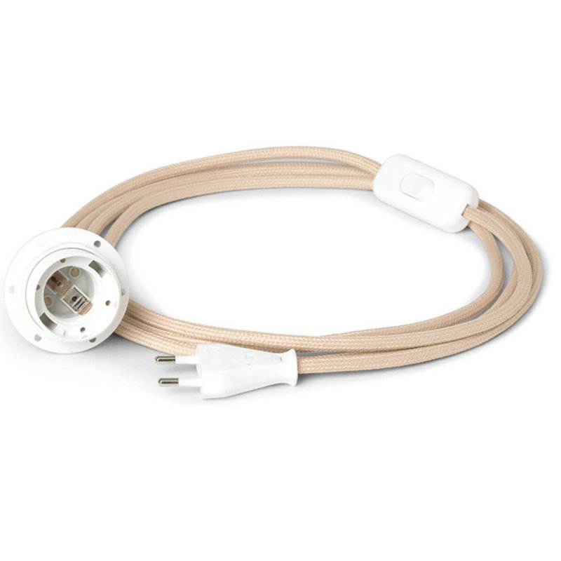 ferm LIVING-collectie Fabric cord set - Wall lamp - Sand