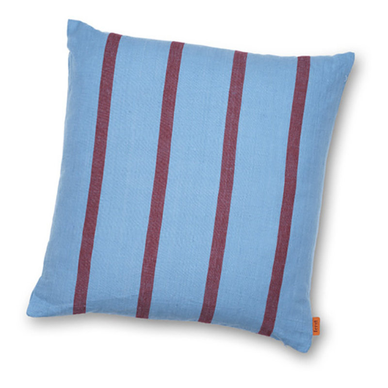 ferm LIVING-collectie Grand Cushion - Faded Blue/Burgundy