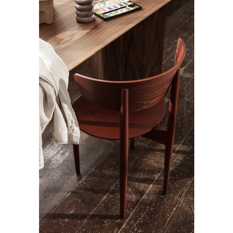 ferm LIVING-collectie Herman Dining Chair Wood - Red Brown