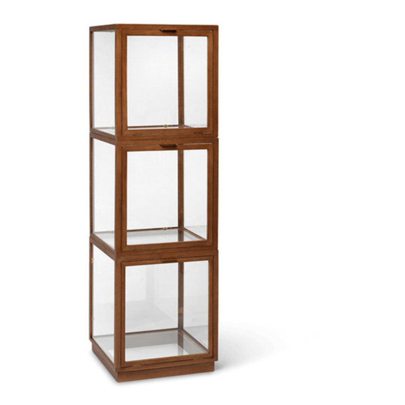 ferm LIVING-collectie Miru Glass Montre - Dark Stained Oak