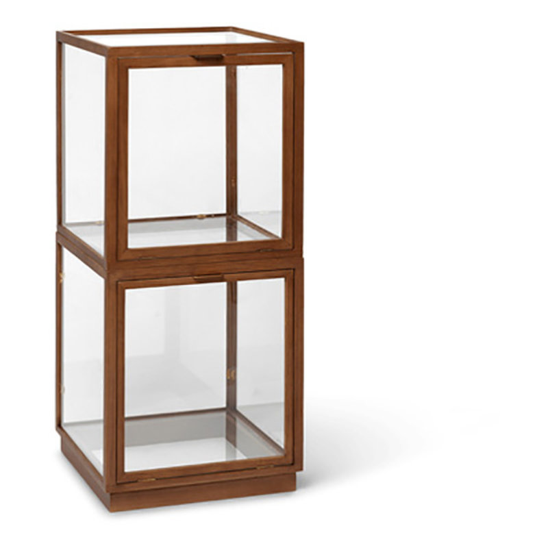 ferm LIVING-collectie Miru Glass Montre - Dark Stained Oak