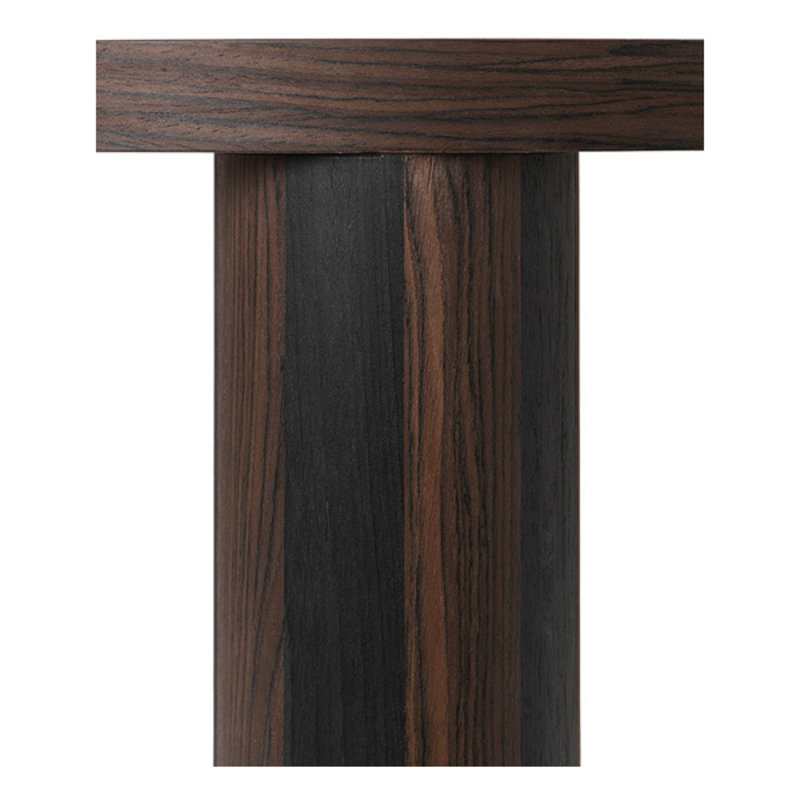 ferm LIVING-collectie Post Coffee Table S - Smoked Oak Lines