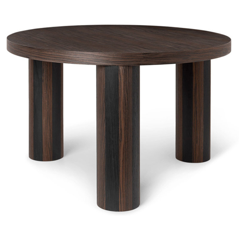 ferm LIVING-collectie Post Coffee Table S - Smoked Oak Lines