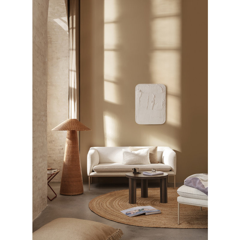 ferm LIVING-collectie Salontafel Post S - Smoked Oak Lines