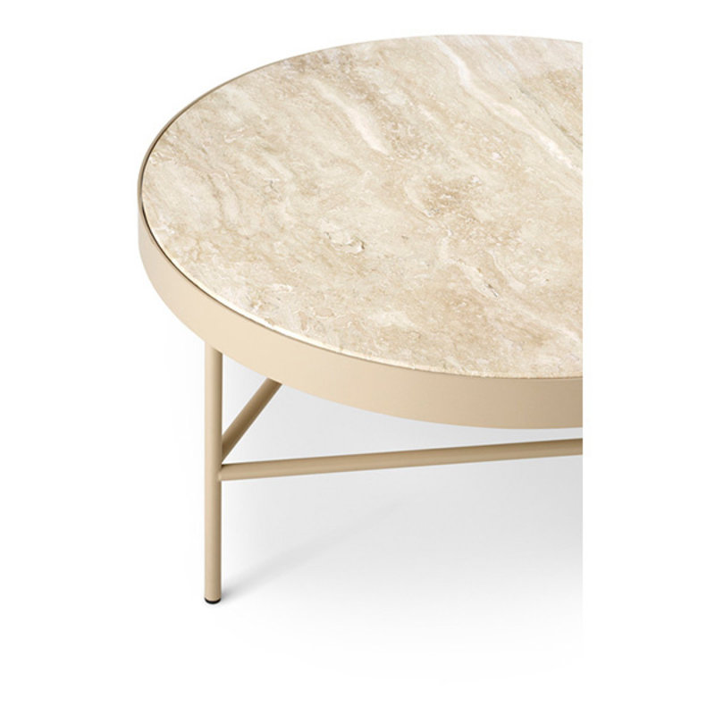 ferm LIVING-collectie Travertine Table - Large - Cashmere