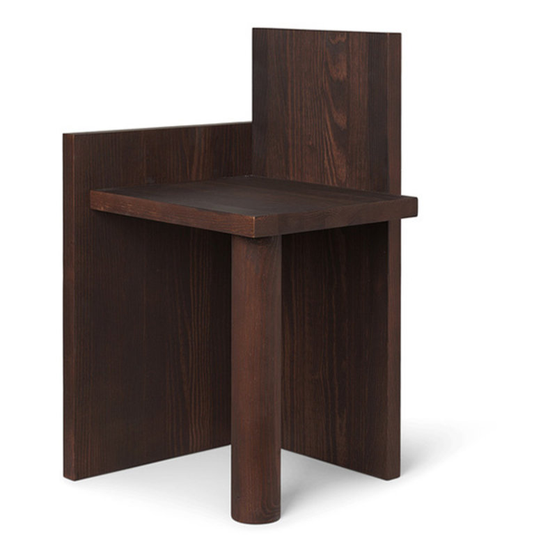 ferm LIVING-collectie Kruk - Site table UTA Piece  Dark Oiled Pinewood