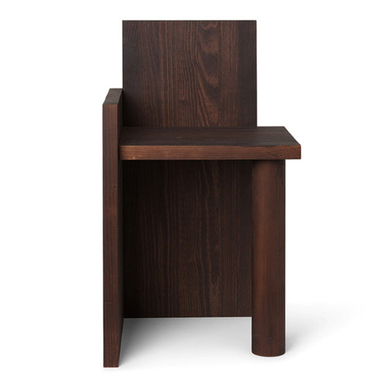ferm LIVING-collectie Kruk - Site table UTA Piece  Dark Oiled Pinewood