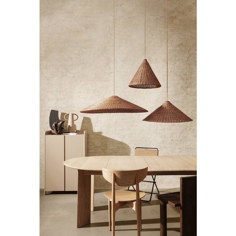 ferm LIVING-collectie Kruk - Site table UTA Piece  Dark Oiled Pinewood