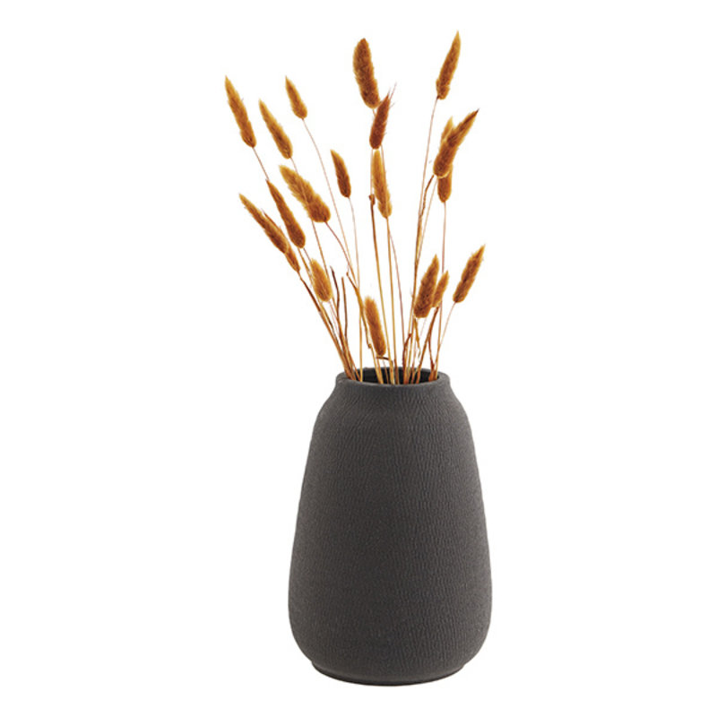 Madam Stoltz-collectie Stoneware vase - Matt black