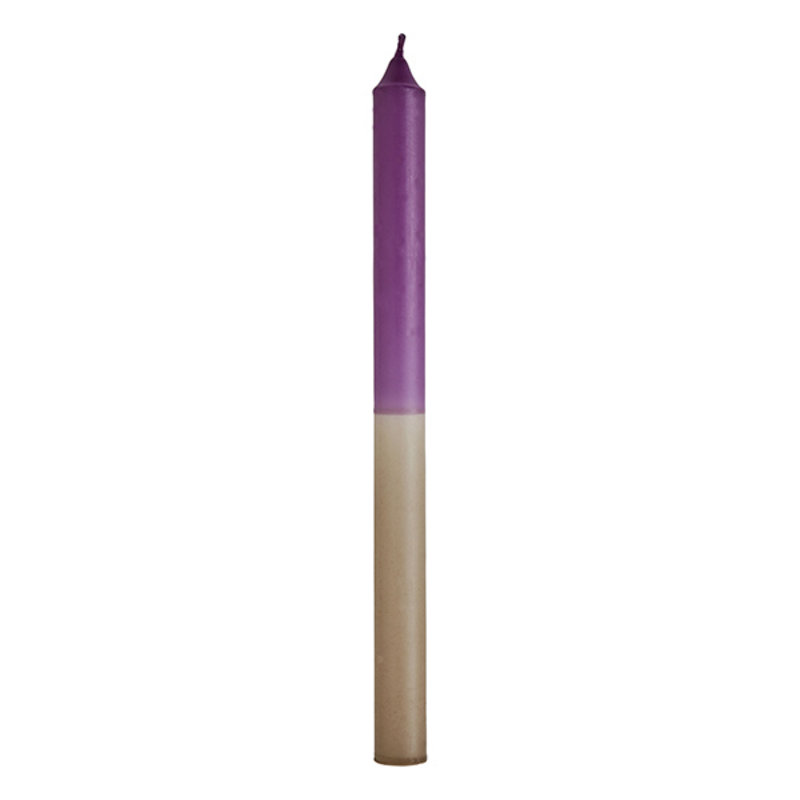 Madam Stoltz-collectie Two tone candle light purple/taupe