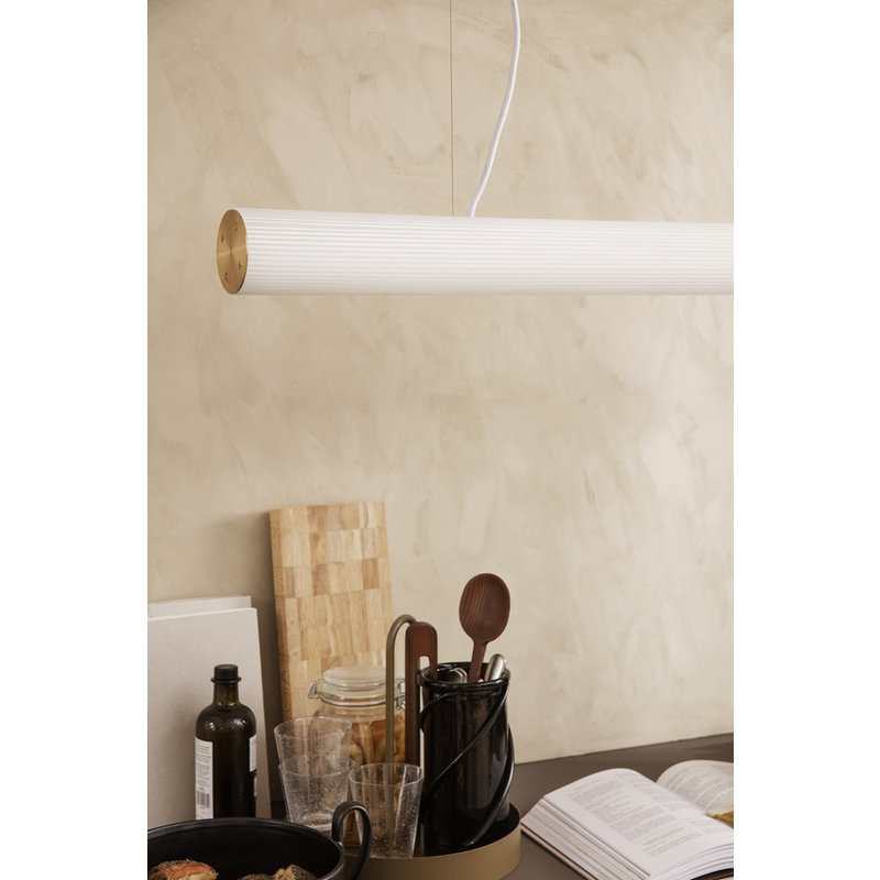 ferm LIVING-collectie Vuelta Pendant 100-White/Brass