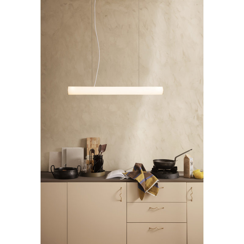 ferm LIVING-collectie Vuelta Pendant 100-White/Brass