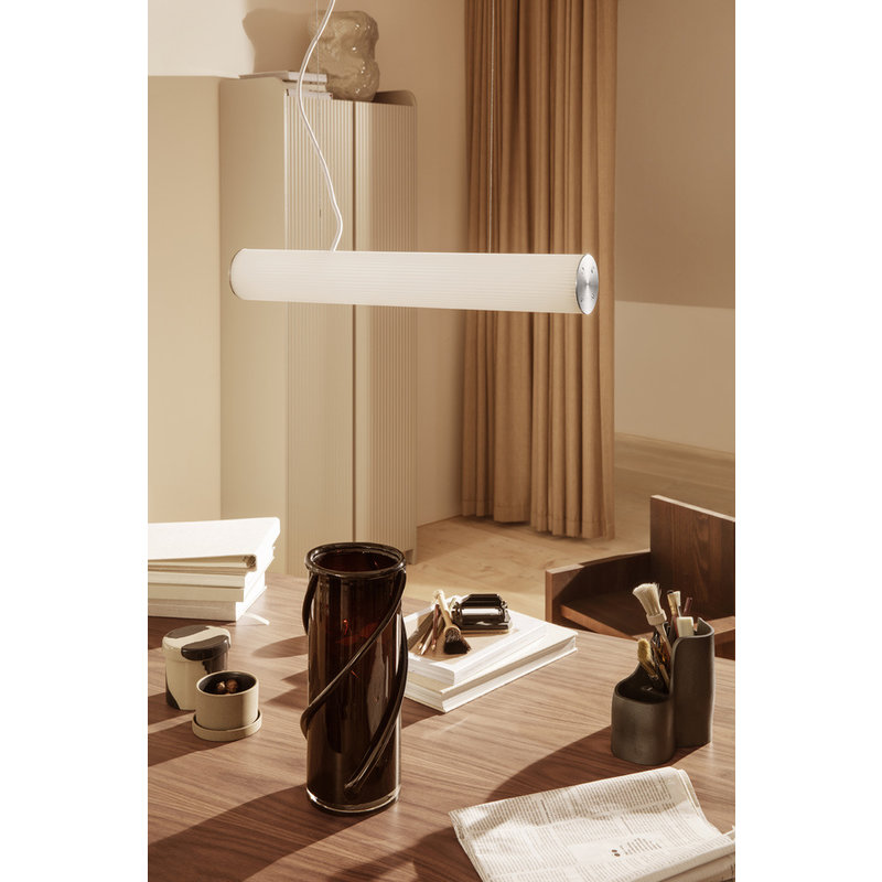 ferm LIVING-collectie Hanglamp Vuelta 60 Wit - roetstvrij staal