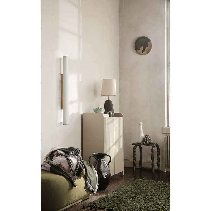 ferm LIVING-collectie Wandlamp Vuelta 100 Wit - Brass