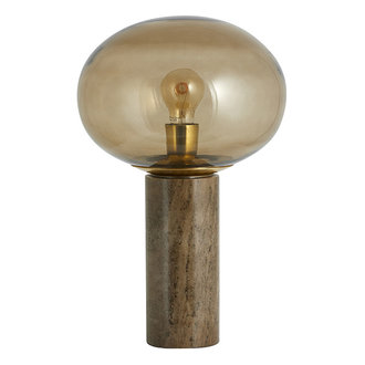 Nordal BES table lamp, smoked w/marble