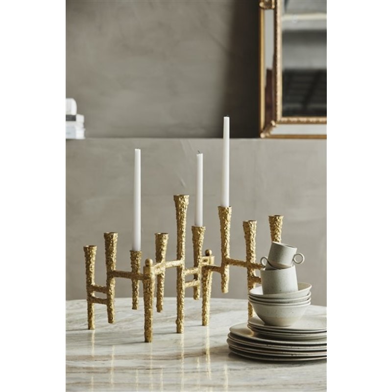 Nordal-collectie VAILA candle holder, gold, f/9 candles