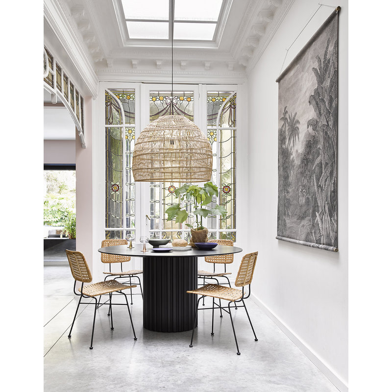 HKLIVING-collectie Wine glass with turned leg - green