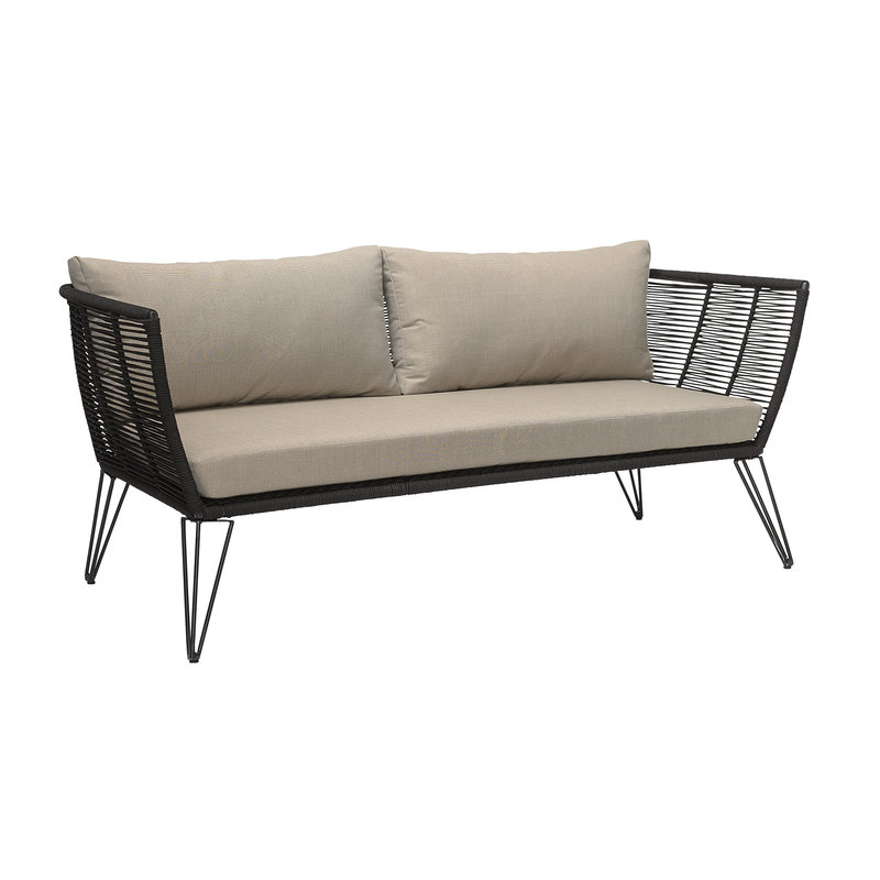 Bloomingville-collectie Mundo Sofa Black Metal