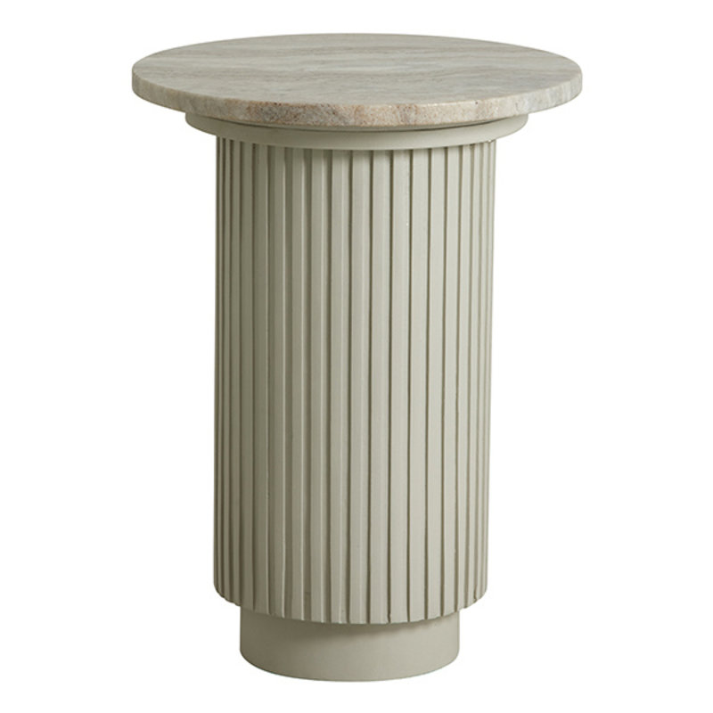 Nordal-collectie ERIE round side table, white marble top