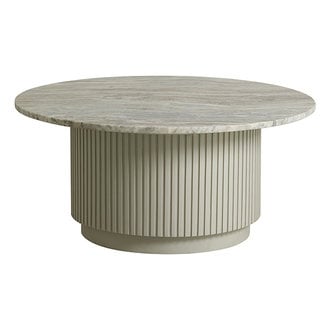 Nordal ERIE round coffee table white marble top