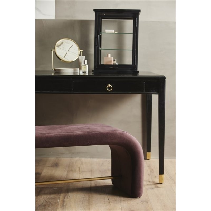 Nordal-collectie ARNO display cabinet, black wood
