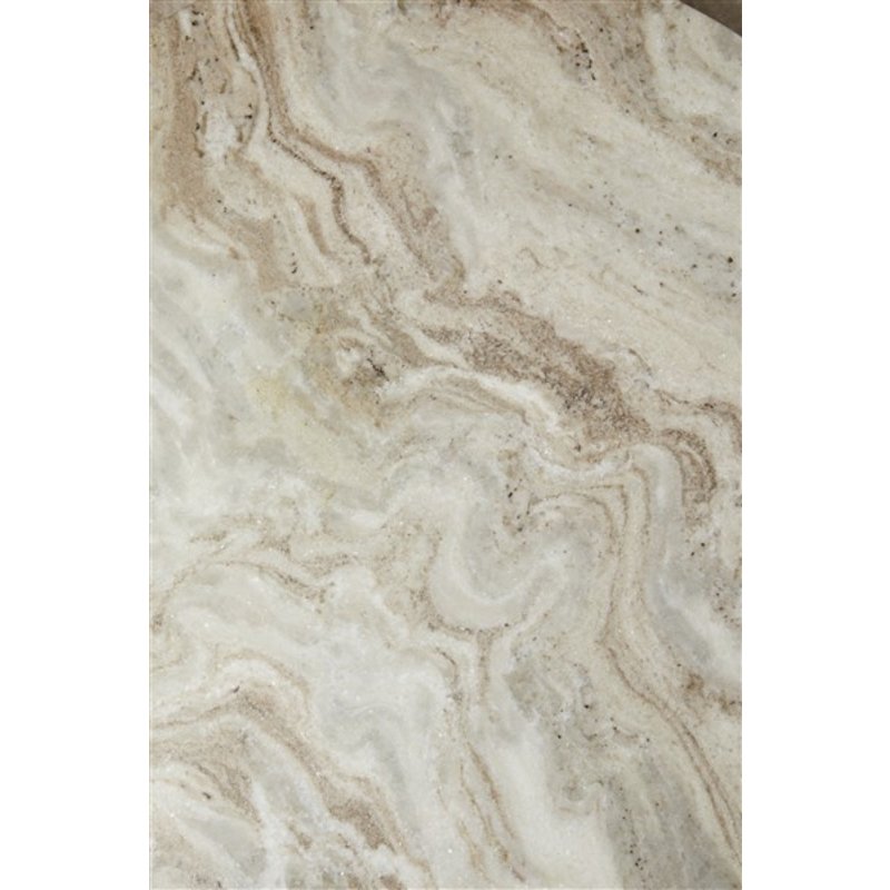 Nordal-collectie Ronde salontafel ERIE Ø75 wit marmer