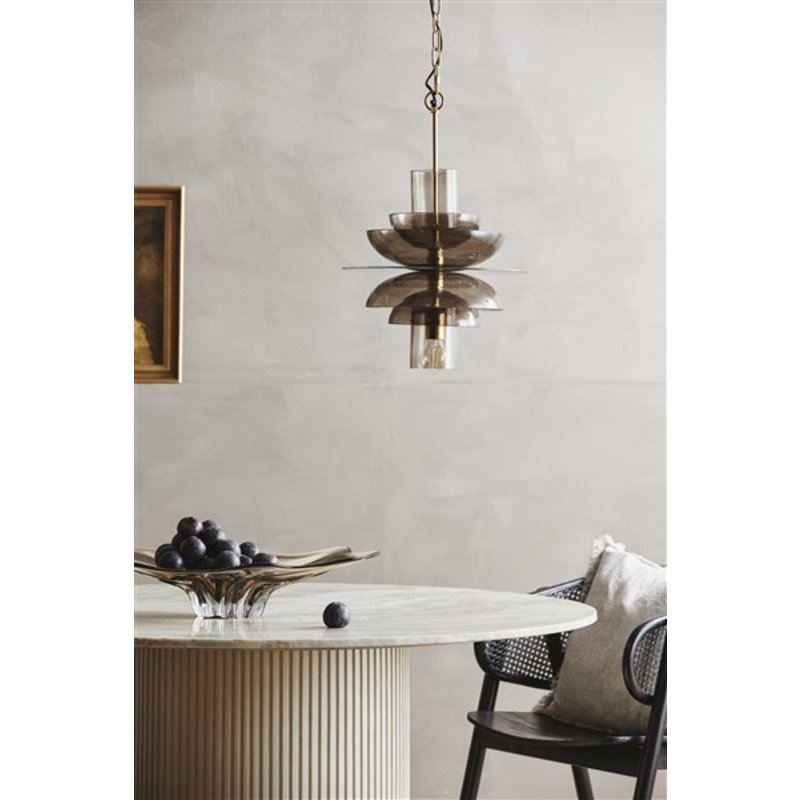 Nordal-collectie ERIE round dining table white marble top