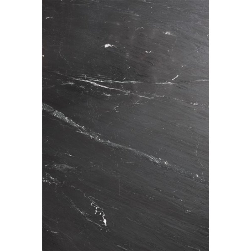 Nordal-collectie ERIE round dining table black marble top