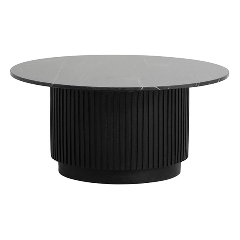 Nordal-collectie ERIE round coffee table black marble top