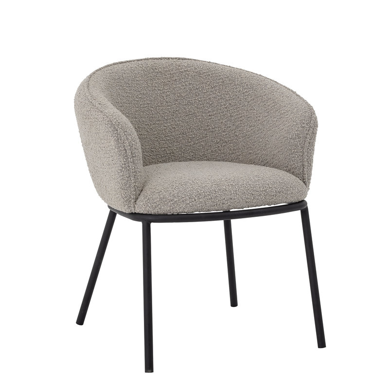 Bloomingville-collectie Cortone Dining Chair Grey Polyester