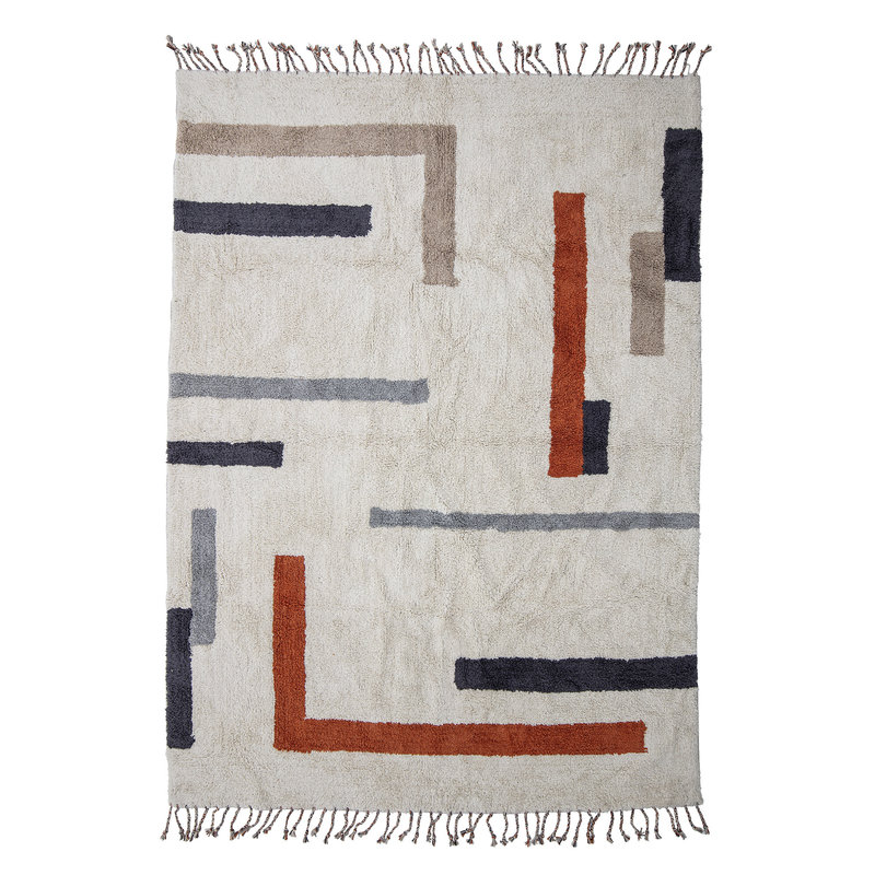 Bloomingville-collectie Jue Rug Nature Cotton