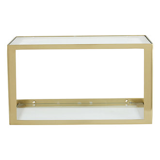 Nordal NERA shelf w/glass, golden