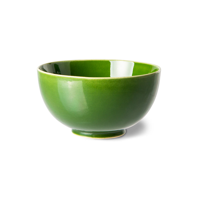 HKLIVING-collectie the emeralds: ceramic dessert bowl, green (set of 4)