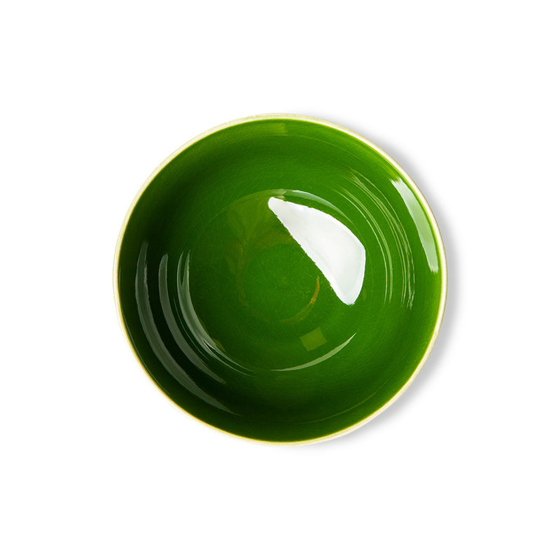 HKLIVING-collectie the emeralds: ceramic dessert bowl, green (set of 4)