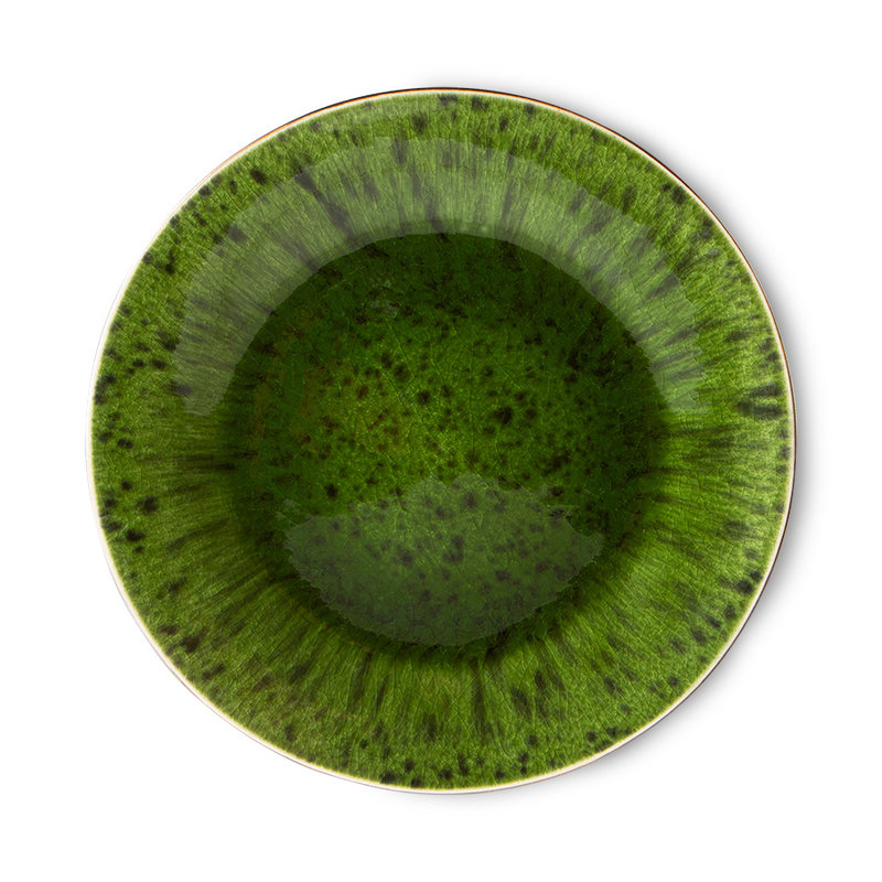 HKLIVING-collectie the emeralds: ceramic side plate spotted, green (set of 2)