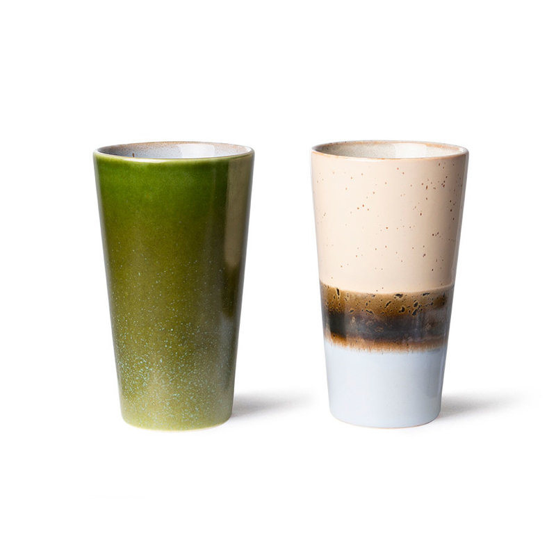 HKliving-collectie 70s ceramics: latte mugs (set of 2)