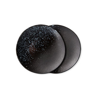 HKLIVING 70s ceramics: dessert plates, stars (set of 2)
