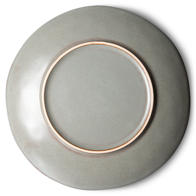 HKLIVING-collectie 70s ceramics: dinner plates, mineral (set of 2)