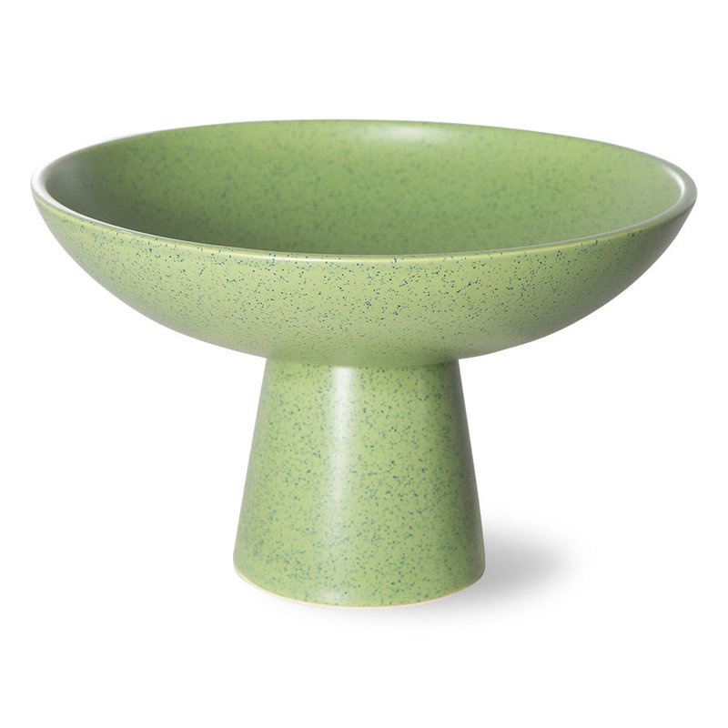HKLIVING-collectie The emeralds keramiek schaal on base M pistachio