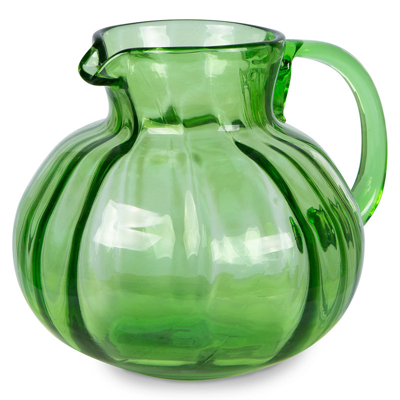 HKLIVING-collectie the emeralds: glass jug, green