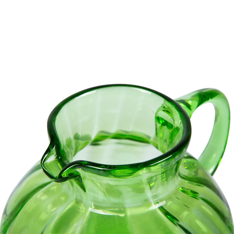 HKLIVING-collectie the emeralds: glass jug, green